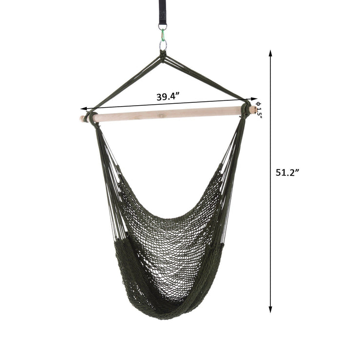 Outsunny Portable Hammock Chair, Hanging Woven Hammock Swing Chair Sleeping Bed For Outdoor Garden Y