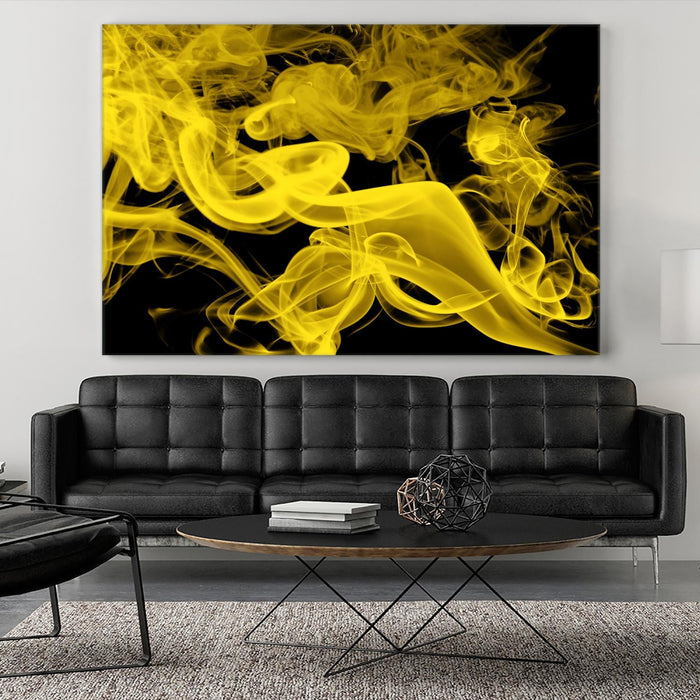 \"Yellow Smoke\" Giant Art 72x48 Wall Art