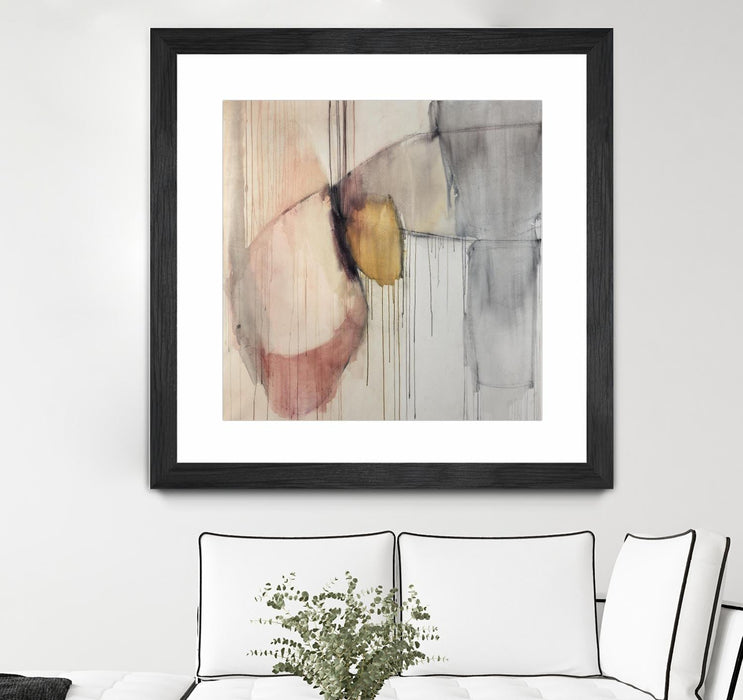 \"Trapped Silence\" Matted and Framed Black 30x30 Wall Art