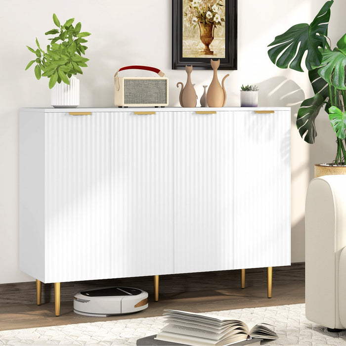 HOMCOM Sideboard Buffet Cabinet w/ Adjustable Shelves, White