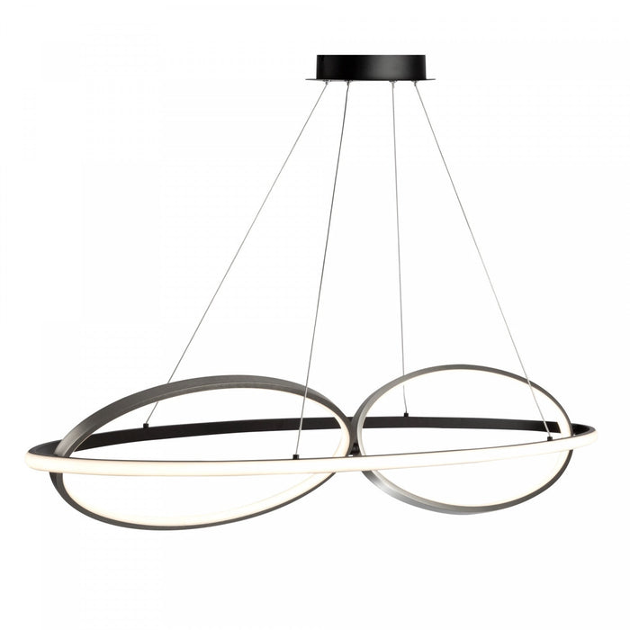 Gemini 38 W LED Black Nickel Flush Mount 