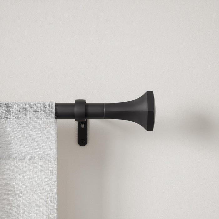 Umbra Sita Matte Black Expandable 1\" Curtain Rod - 36\"-72\" 