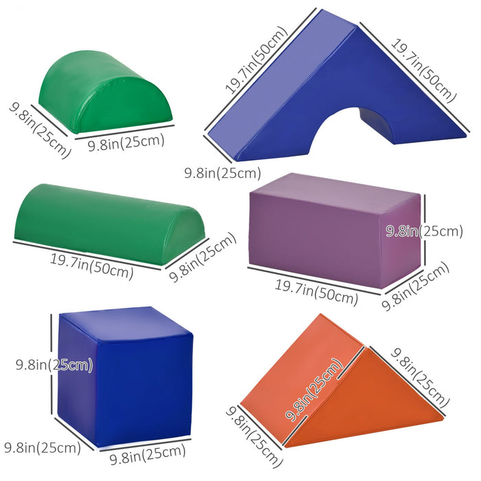Soozier 11 Piece Soft Play Blocks Kids Climb And Crawl Gym Toy Foam Building And Stacking Blocks Lea