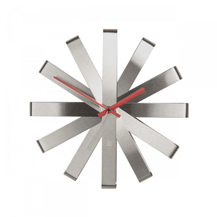 Umbra Modern Steel Ribbon Wall Clock