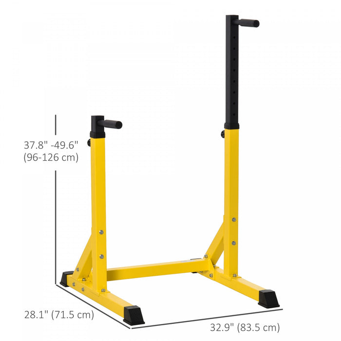 Soozier Dip Station, Body Press Parallel Bar With 10 Adjustable Height, Home Gym Workout Trainer Dip