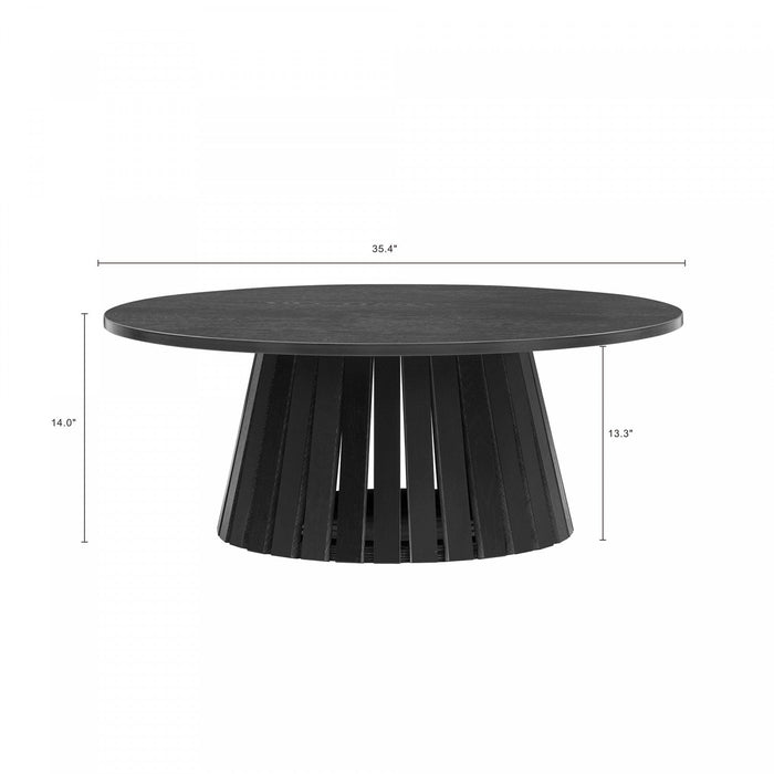 Layla Scandinavian Modern Coffee Table in Black 