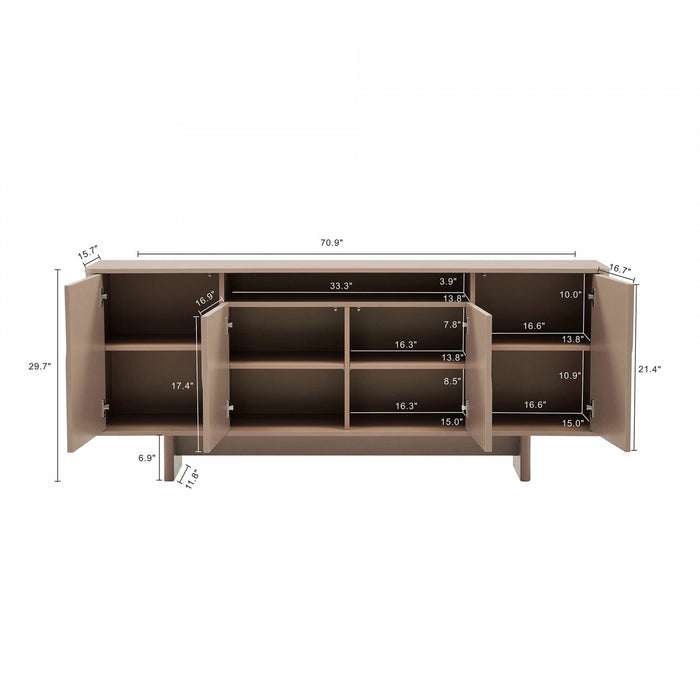 Ella Modern 71\" Sideboard in Mocha 