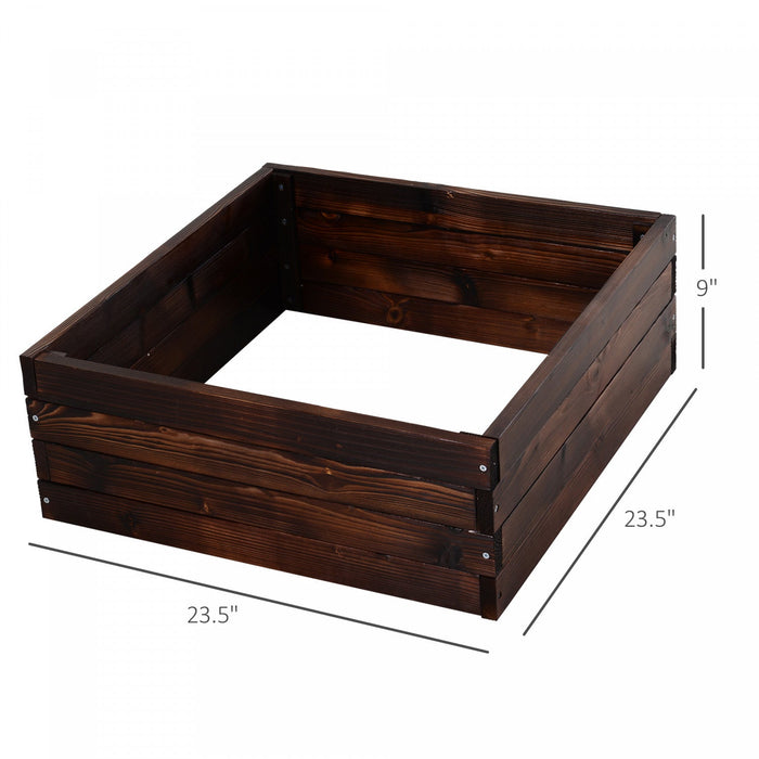 Outsunny Raised Garden Bed Elevated Wooden Planter Box For Backyard, Patio To Grow Vegetables, Herbs