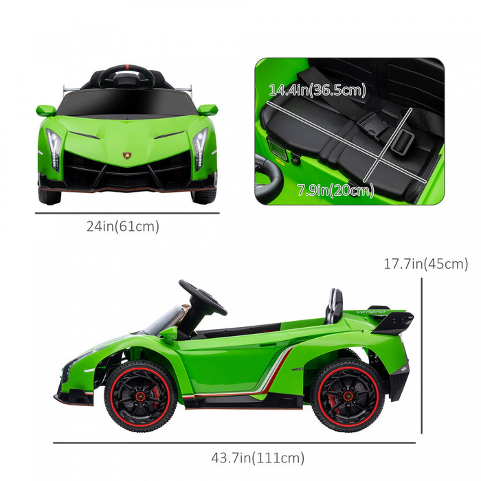Aosom 12v Electric Powered Ride-On Car With Butterfly Doors, 4.3mph Kids Ride-on Toy For Boys And Gi