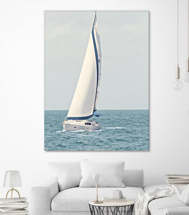 \"Sailboat In The Ocean\" Giant Art 72x54 Wall Art
