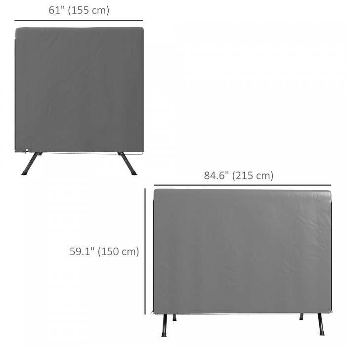 Outsunny 3-seater Patio Swing Cover, 85" X 61" X 59", Dark Grey