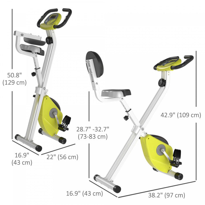 Soozier Foldable Exercise Bike With 8 Levels Of Magnetic Resistance