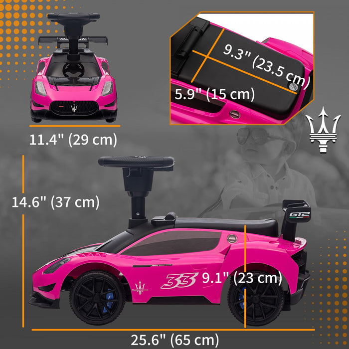 Qaba Maserati Gt2 Licensed Sit To Stand Baby Car, Ride On Toy For Toddlers, Kids Sliding Car Style W