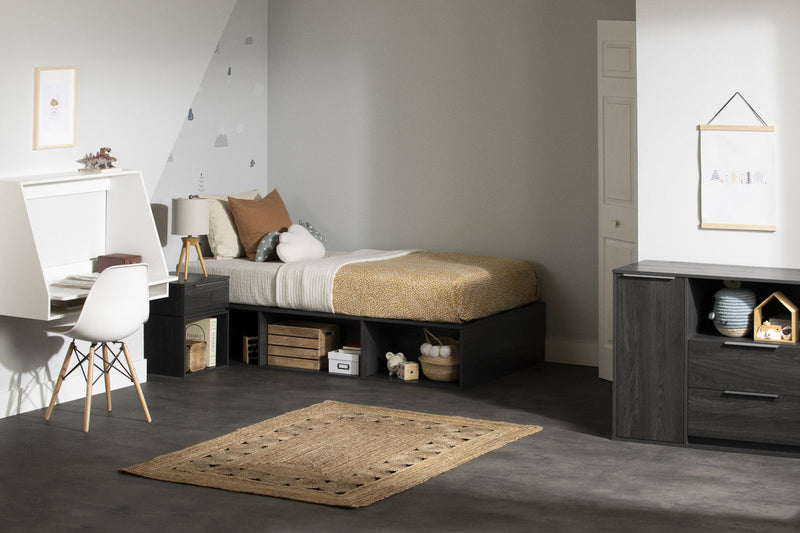 Hourra 2-Drawer Dresser - Grey Oak
