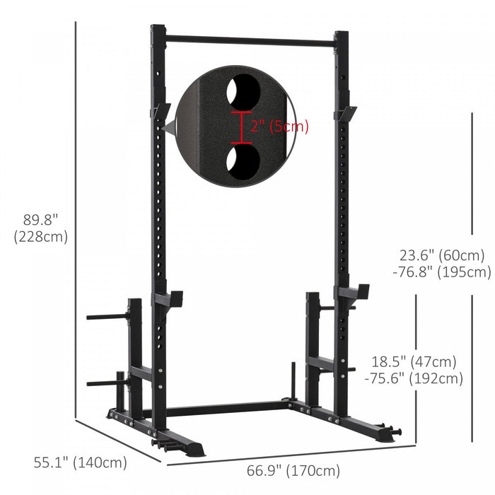 Soozier Heavy Duty Multi-function Power Tower Exercise Workout Station Strength Training W/ Stand Ro