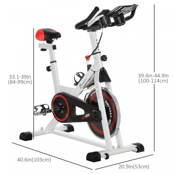 Soozier Adjustable Upright Stationary Exercise Bike Aerobic Training Indoor Cycling Cardio Workout F