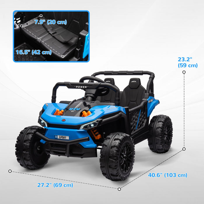 Qaba Kids Powered Ride-On Car, 12v Battery Powered Electric Car For Kids, Toy Truck With Remote Cont
