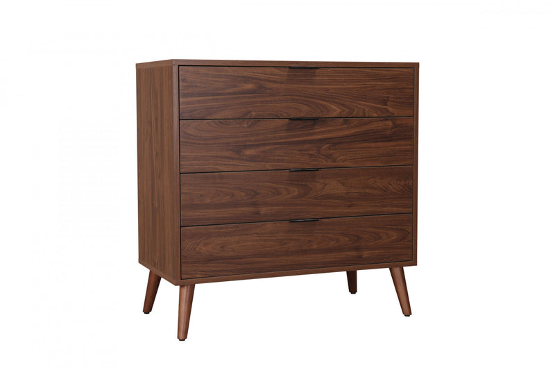 Flashby Chest With 4 Drawers - Faux Walnut 