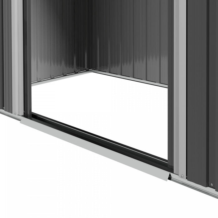 Outsunny 6ft X 4ft Metal Garden Shed, Large Outdoor Shed Storage Building With Double Sliding Doors 