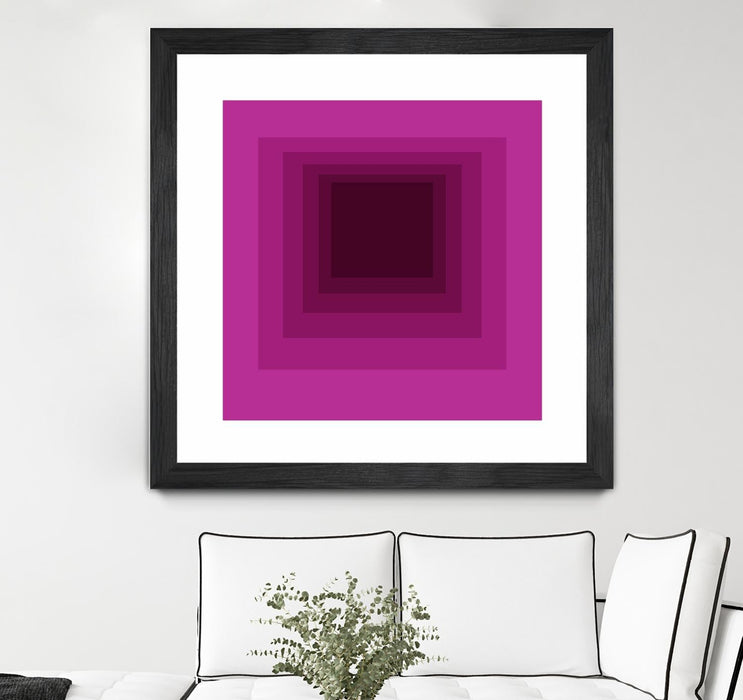 \"After Josef G\" Matted and Framed Black 36x36 Wall Art