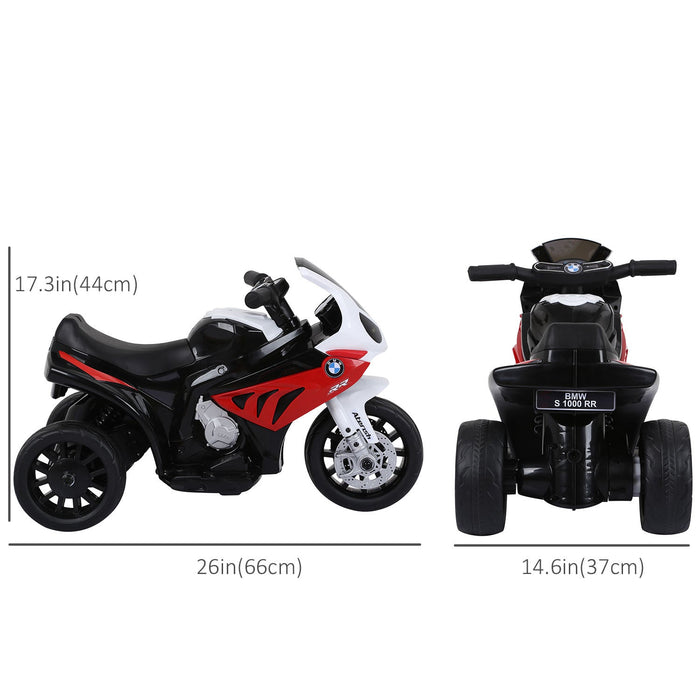 Aosom Kids Motorcycle, 6v Battery Powered Ride-On Toddler Motorcycle With Headlight, Music, 3 Wheels
