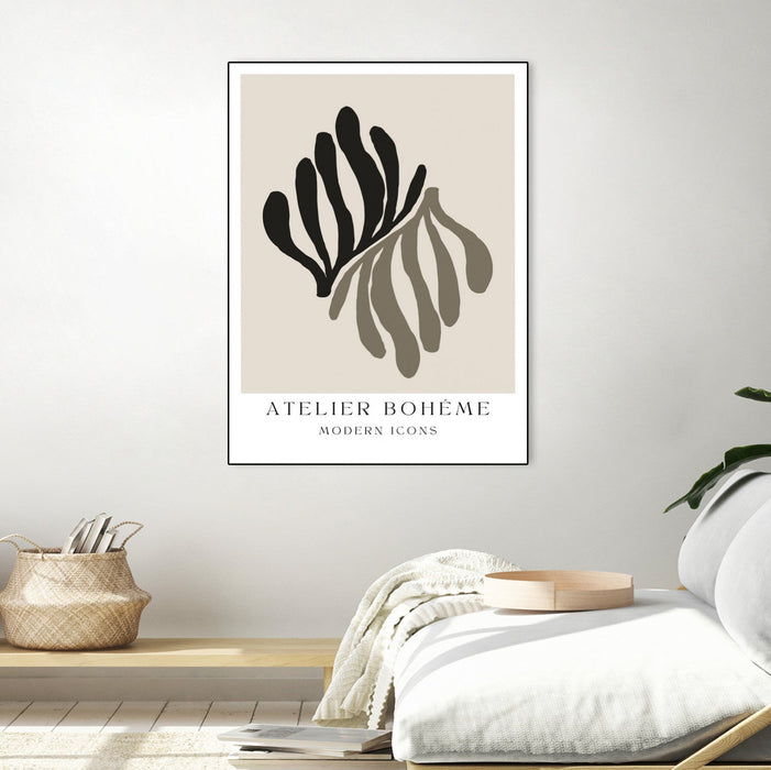 \"Atelier Bohème No.1\" Canvas Framed Black 18x24 Wall Art