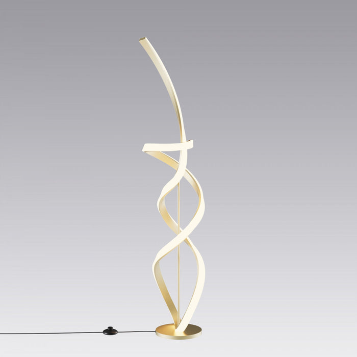 59\" Golden Swirl LED Floor Lamp 