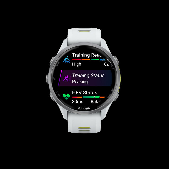 Garmin Forerunner 970 Smartwatch 47mm, Amoled, Titanium Whitestone/amp Yellow, Gps Fitness, Running, Triathlon, 15-day Battery