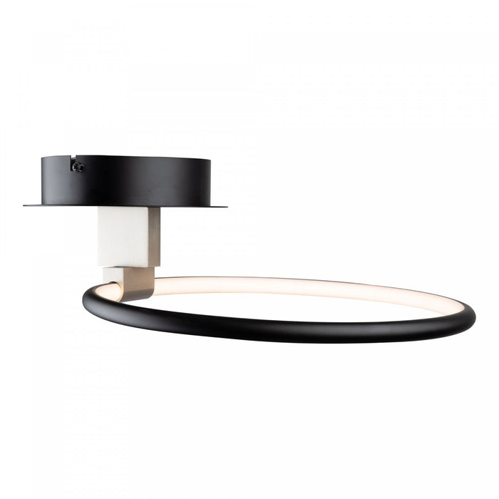 Halo Black Integrated LED Semi-Flush Mount