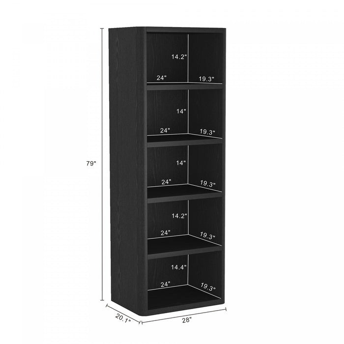 Rivington Modern 28\" Open Bookcase in Black 