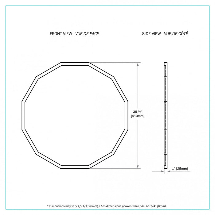 Dello Gold 35.82\" Mirror