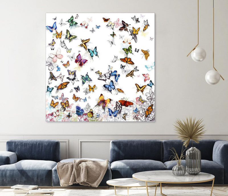 \"Papillon\" Giant Art 54x54 Wall Art