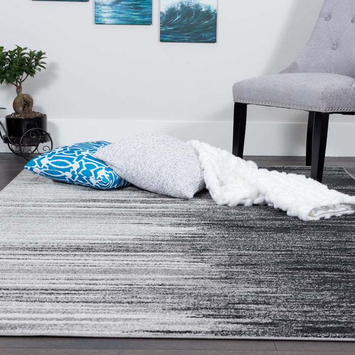 Lav Grey Waves 3x5 Area Rug