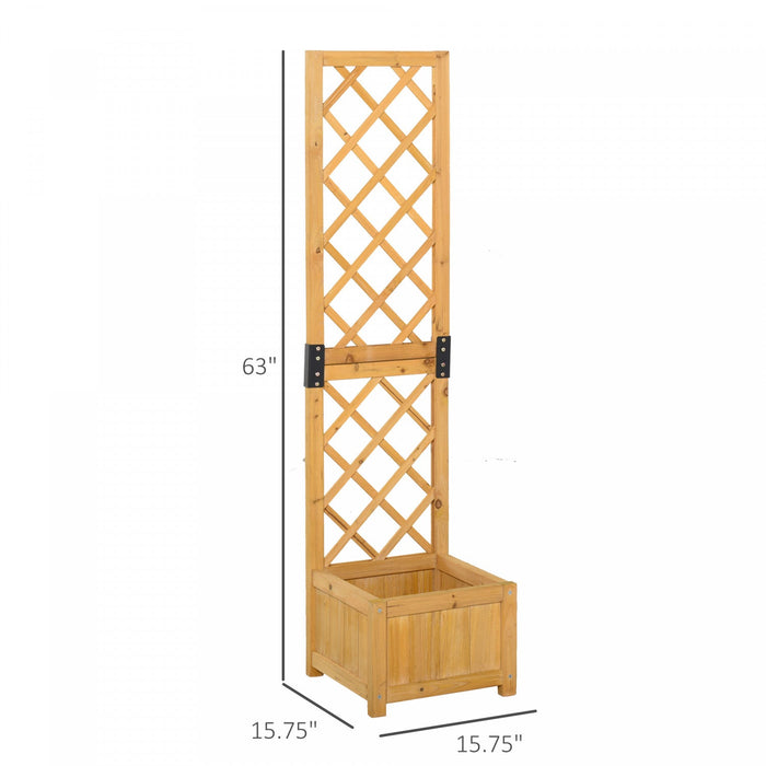 Outsunny Set Of 2 Raised Garden Bed With Trellis Board Flower Stand Lattice Panels For Plants, Flowe