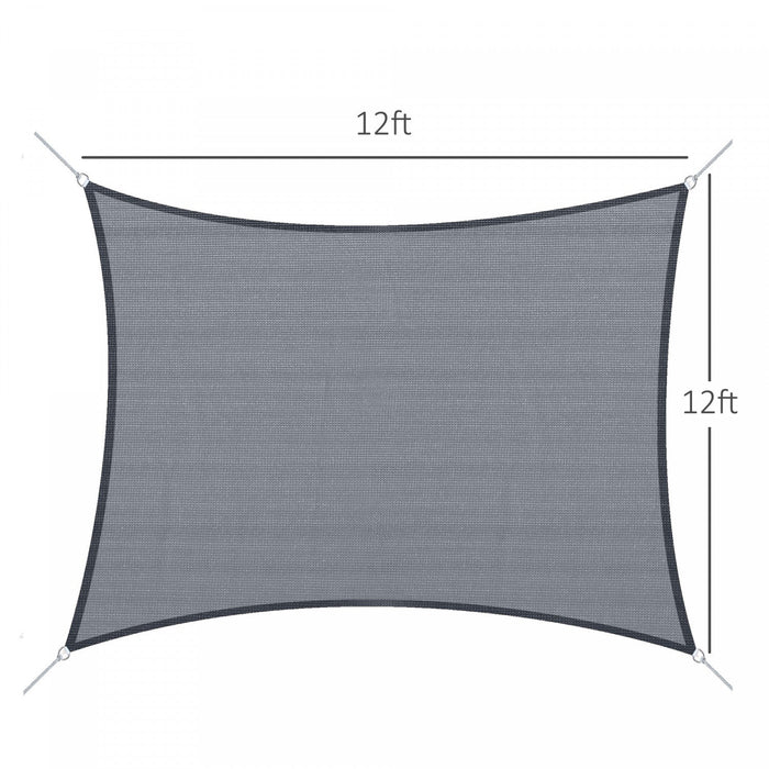 Outsunny Square 12’ Canopy Sun Sail Shade Garden Cover Uv Protector Outdoor Patio Lawn Shelter With 