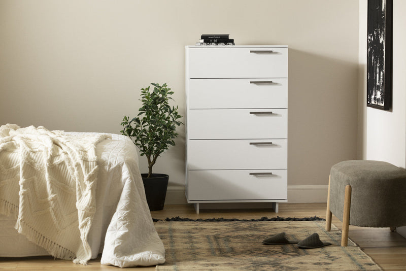 Cavalleri 5-Drawer Chest Storage Unit - Pure White