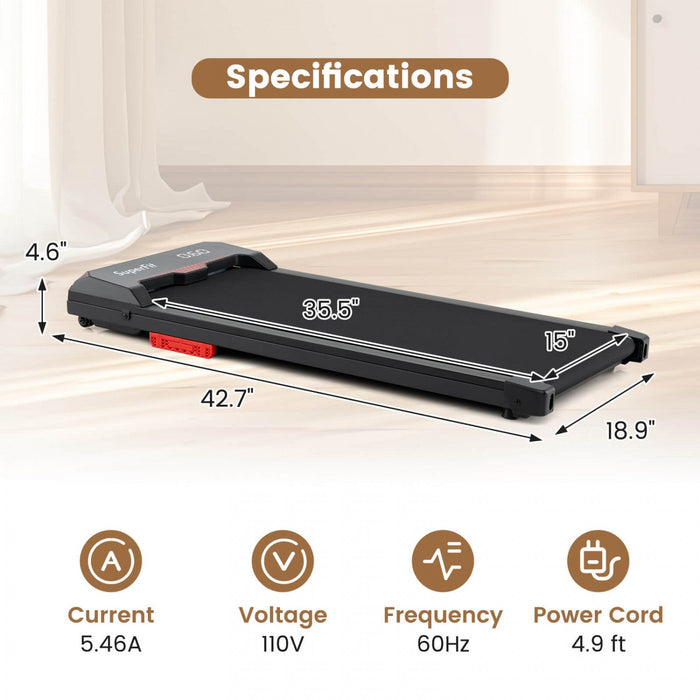 Superfit Walking Pad 2.5hp Under Desk Treadmill With Remote Control App-enabled For Home