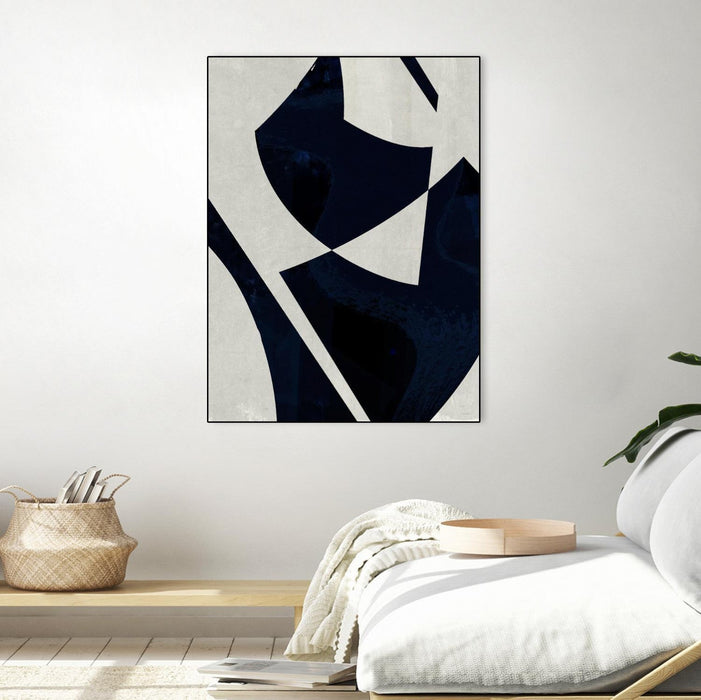 \"Black Machine I\" Canvas Framed Black 30x40 Wall Art