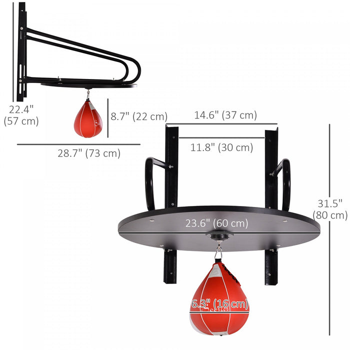 Soozier Wall-mounted Speed Bag Boxing Platform, Height Adjustable