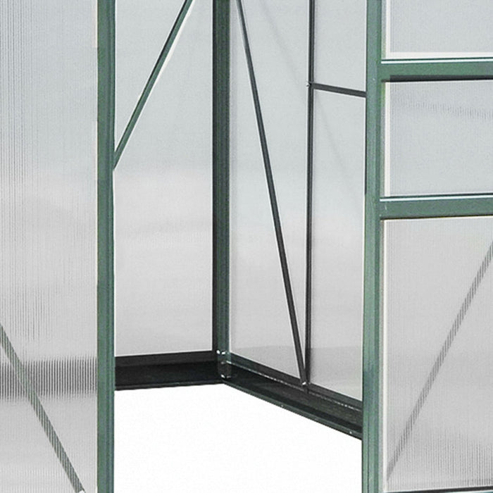 Outsunny 6.2' X 8.3' X 6.6' Clear Polycarbonate Greenhouse Large Walk-in Green House Garden Plants G