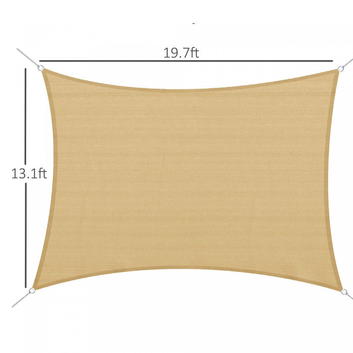 Outsunny Rectangle 13' X 20' Canopy Sun Sail Shade Garden Cover Uv Protector Outdoor Patio Lawn Shel