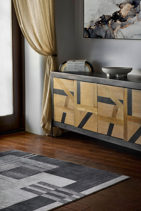 Sorelle Contemporary 7'9\" x 9'10\" Area Rug in Grey Indoor Area Rug 