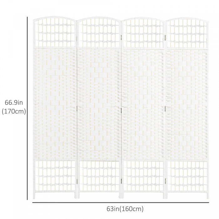 Homcom 4 Panel Folding Room Divider 5.6 Ft Privacy Screen Panel