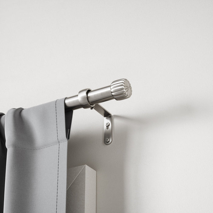 Umbra Cleo Nickel Steel Expandable 1\" Curtain Rod - 36\"-66\" 