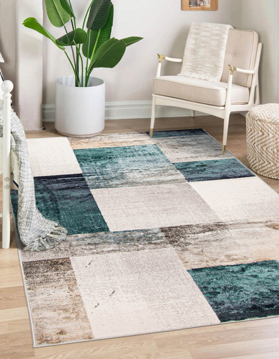 Rylie Teal Area Rug - 5'0\" x 8'0\"