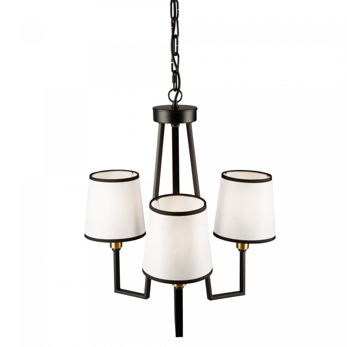 Coco 3-Light Black and Gold Chandelier 