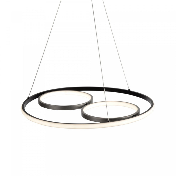 Gemini 32 W LED Black Nickel Flush Mount 