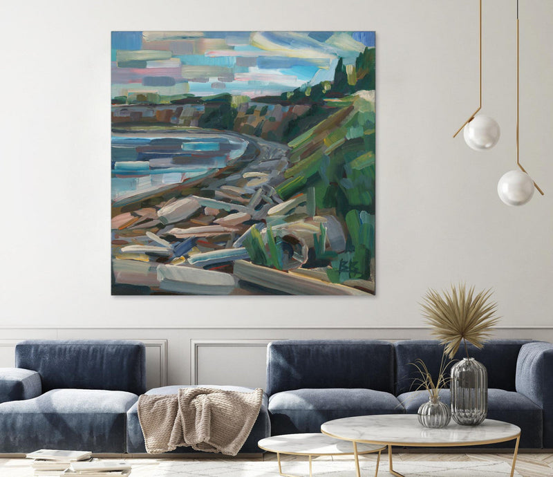 \"Early Morning On The Beach\" Giant Art 72x72 Wall Art