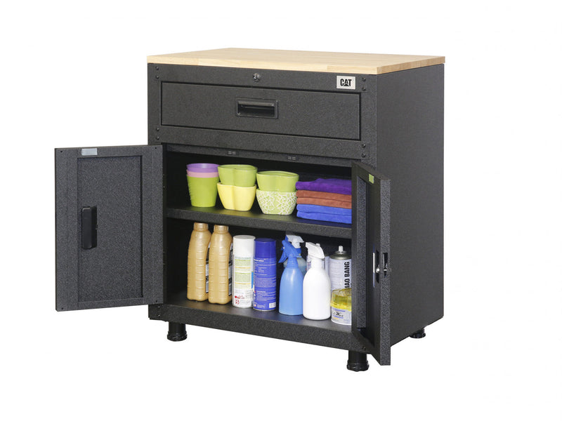 CAT® Ready To Assemble Garage Storage 28\" 1-Drawer, 2-Door Base Cabinet 