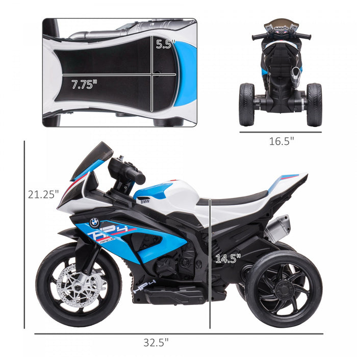 Aosom Kids Electric Powered Ride-On Motorcycle Toy 3-wheels 6v Battery Powered Motorbike With Music 